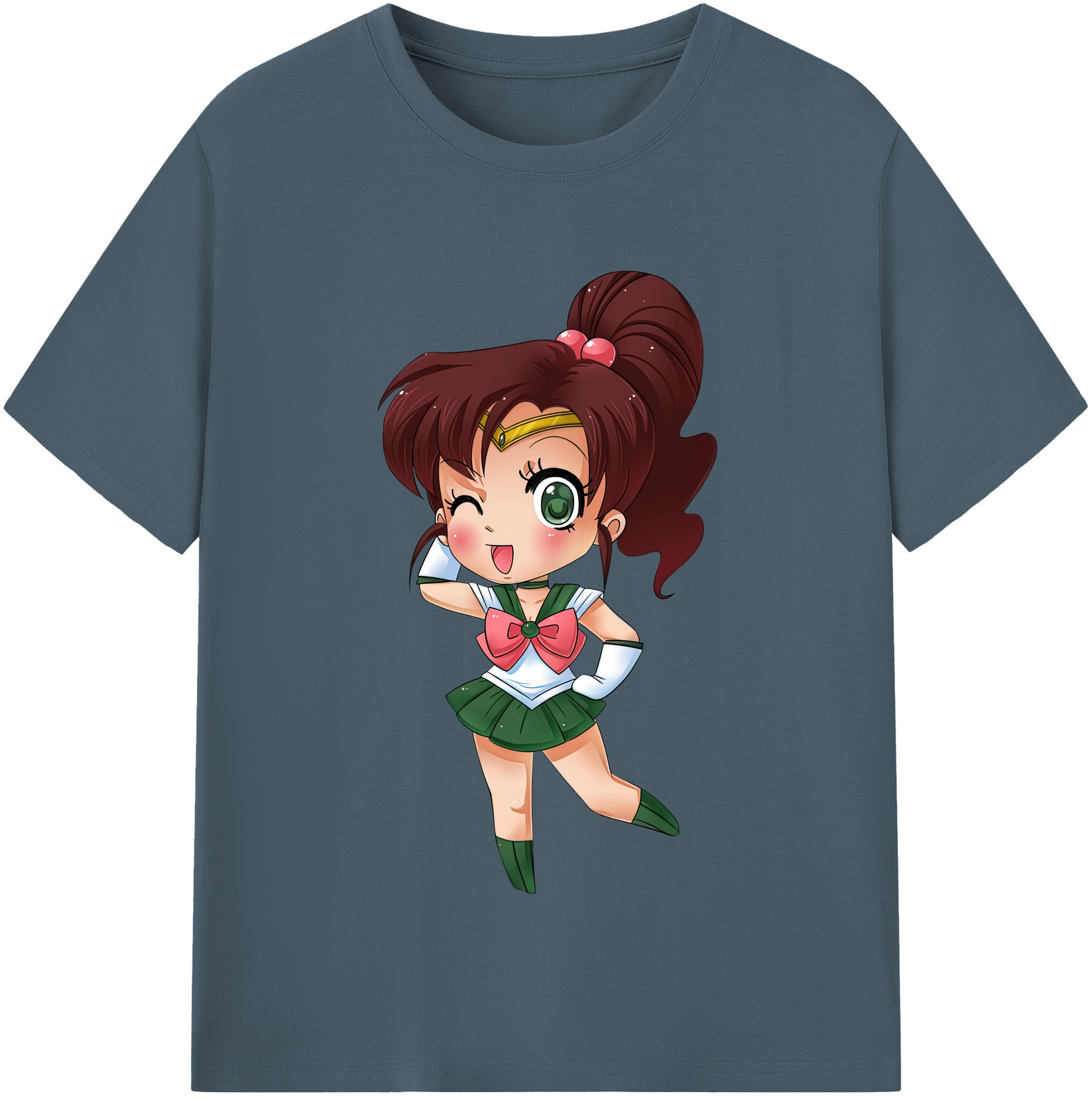 （画像用） 美少女戦士セーラームーン 木野 まこと きの まこと Sailor Moon Kino Makoto （セーラージュピター；Sailor Jupiter） 綿100％半袖Tシャツ（フロントプリント）